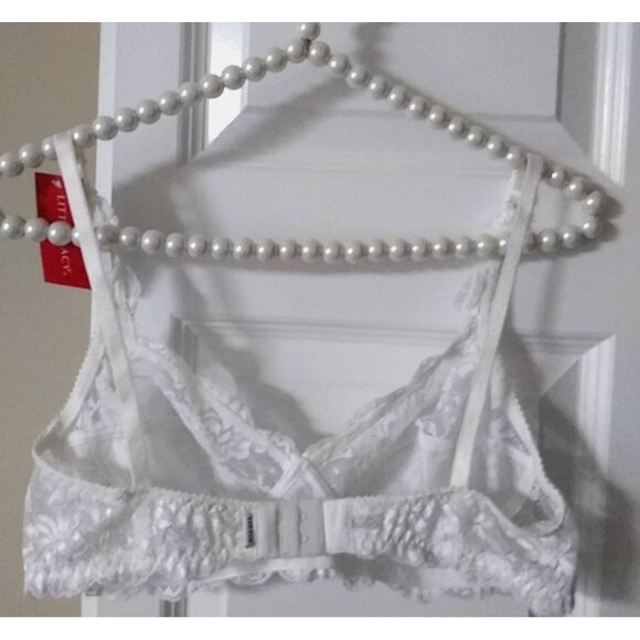 LITTLE LACY India Julia White Wire Free Lace Bra Bralette 38"/95 PVT Ltd NWT - Picture 2 of 12